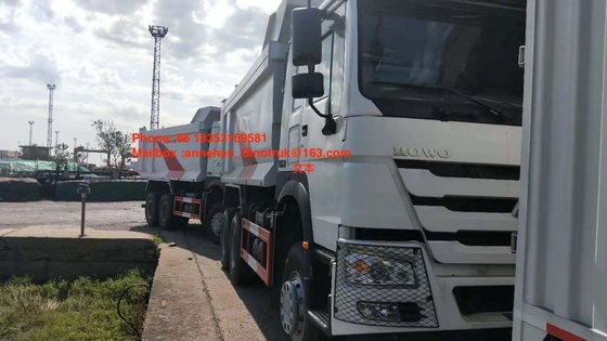 Howo7 ساينو تراك غانا 10 عجلات تفريغ شاحنة 6 × 4 لسعة التحميل 40T 371hp