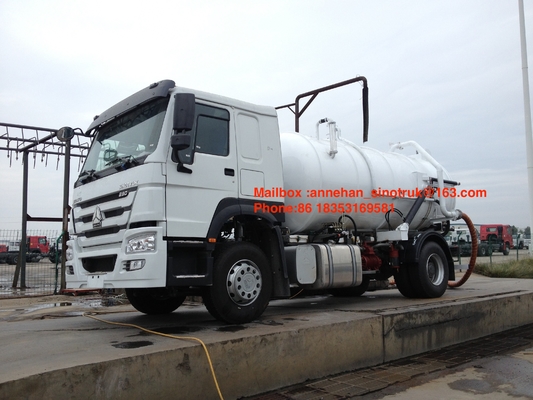 ساينو تراك HOWO شاحنة شفط مياه الصرف الصحي 10000L-15000L 4X2 6 عجلات شاحنة النفايات السائلة
