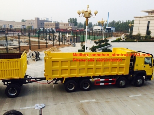 3axles 50-60T الحمولة 12wheels مقطورة تفريغ مع الساقين 2Jost