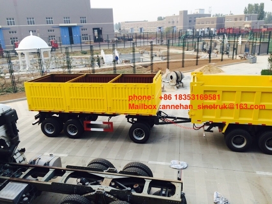 3axles 50-60T الحمولة 12wheels مقطورة تفريغ مع الساقين 2Jost
