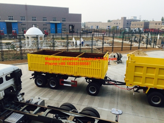 3axles 50-60T الحمولة 12wheels مقطورة تفريغ مع الساقين 2Jost