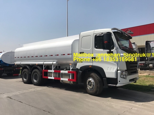 ساينو تراك الأبيض HOWO A7 خزان الوقود شاحنة 6X4 خزان النفط شاحنة Lhd Zz1257n4347n1