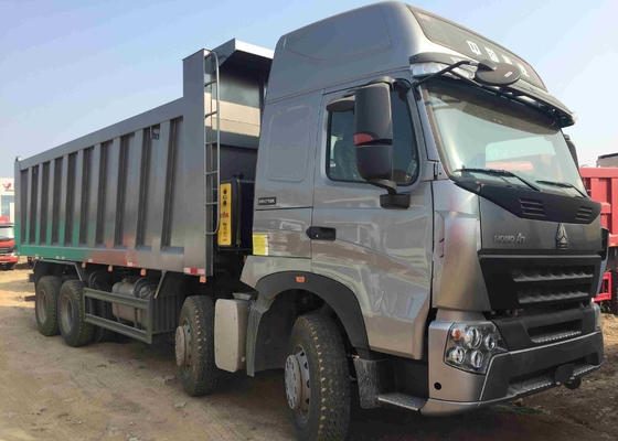 HOWO A7 12 Wheeler Dump Truck Double Bunker Euro 4 420hp High Roof Cab