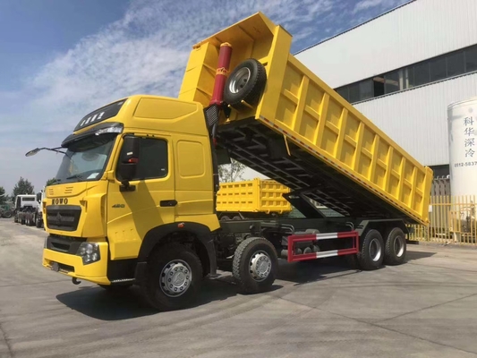 HOWO A7 12 Wheeler Dump Truck Double Bunker Euro 4 420hp High Roof Cab