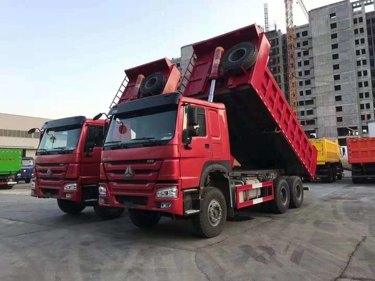 Howo 371 20 متر مكعب شاحنة قلابة ، شاحنة قلابة ثقيلة 6 X 4 متوفرة