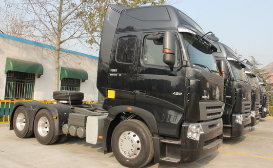 336hp Euro 3 Howo A7 Howo Tractor Truck باللون الأبيض مرت ISO