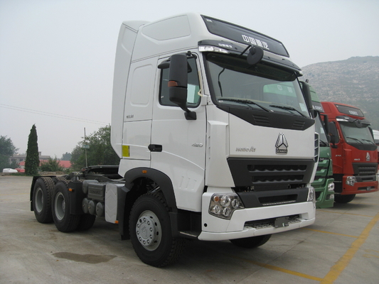 336hp Euro 3 Howo A7 Howo Tractor Truck باللون الأبيض مرت ISO