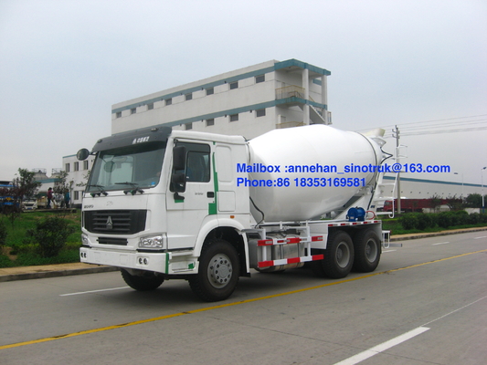 336hp Sinotruk Howo7 10m3 8m3 خزان خلاطة الخرسانة 6x4 Lhd أبيض اللون