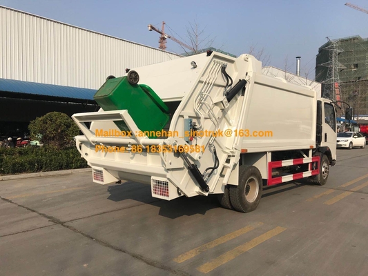 4x2 6 اطارات ضاغط شاحنة القمامة من ساينو تراك Howo7 8M3-10M3