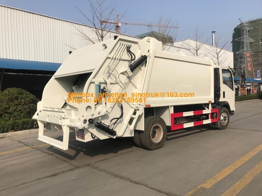 4x2 6 اطارات ضاغط شاحنة القمامة من ساينو تراك Howo7 8M3-10M3