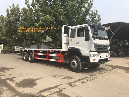 4 × 2 6 إطارات ساينو تراك هووا شاحنة مسطحة ل 10-20 طن تحميل Capaicty LHD