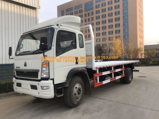 4 × 2 6 إطارات ساينو تراك هووا شاحنة مسطحة ل 10-20 طن تحميل Capaicty LHD