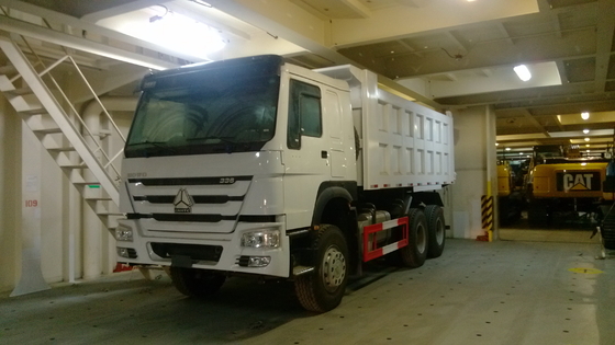 6 × 4 10 عجلات شاحنة قلابة ثقيلة 20M3 371hp 40-50T شاحنة قلابة البناء