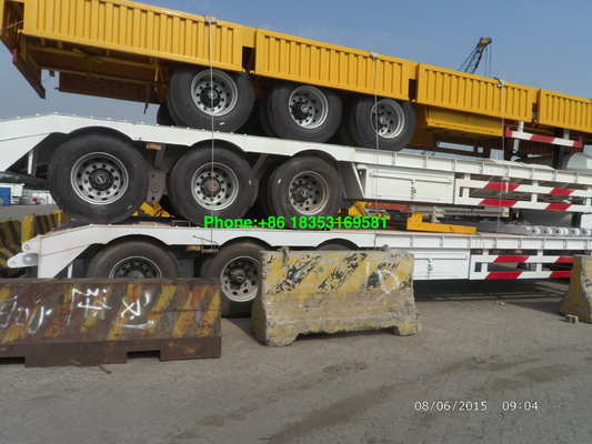 نصف حاوية مسطحة 1200R20 40 قدم نصف مقطورة