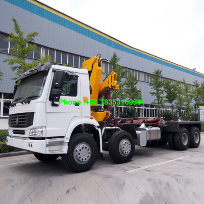 10T 6500mm Cargo Box Sinotruk Howo7 منصة رافعة هيدروليكية