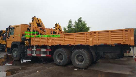 10T 6500mm Cargo Box Sinotruk Howo7 منصة رافعة هيدروليكية