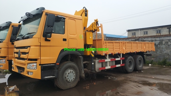 10T 6500mm Cargo Box Sinotruk Howo7 منصة رافعة هيدروليكية