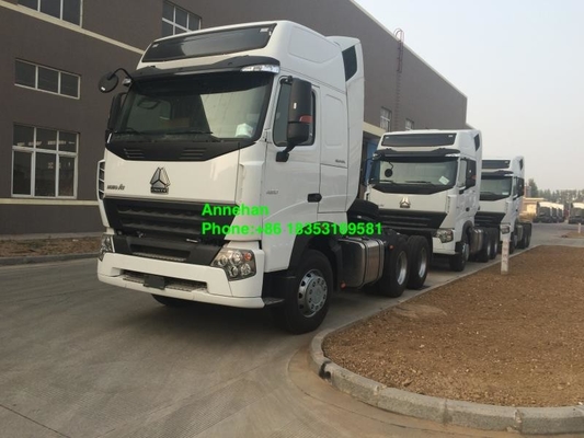 6 × 4 Euro4 420hp Sinotruk HowoA7 شاحنة جرار مع 10 عجلات الفلبين