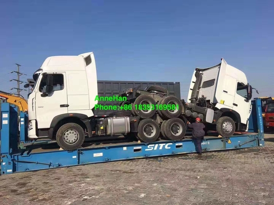 6 × 4 Euro4 420hp Sinotruk HowoA7 شاحنة جرار مع 10 عجلات الفلبين