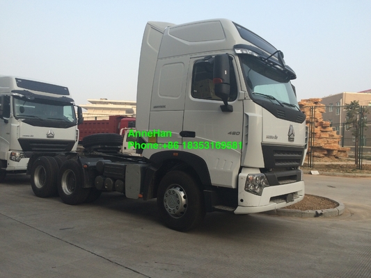 6 × 4 Euro4 420hp Sinotruk HowoA7 شاحنة جرار مع 10 عجلات الفلبين