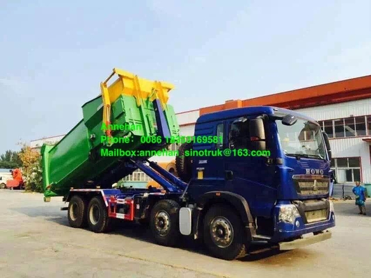 هوك ذراع ساينو تراك Howo7 6x4 Euro2 شاحنة القمامة المطحنة