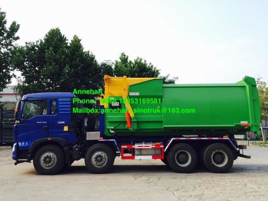هوك ذراع ساينو تراك Howo7 6x4 Euro2 شاحنة القمامة المطحنة