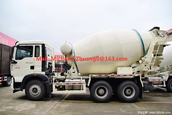 10 عجلات 12 شاحنة مكعب 6x4 371hp شاحنة خلط الخرسانة Howo