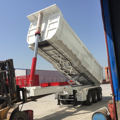50 - 70T ساينو تراك CIMC 45cbm قلابة شاحنة قلابة مقطورة لخام البوكسيت