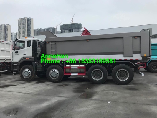 12 عجلات 25cbm 30cbm 8x4 شاحنة قلابة ثقيلة