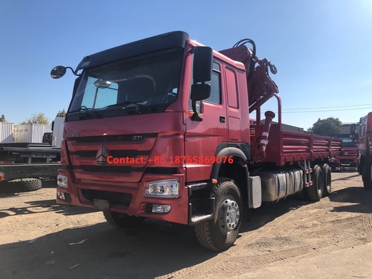 450hp 6 * 4 شاحنة بضائع ثقيلة 12T تلسكوب بوم محمولة على رافعة
