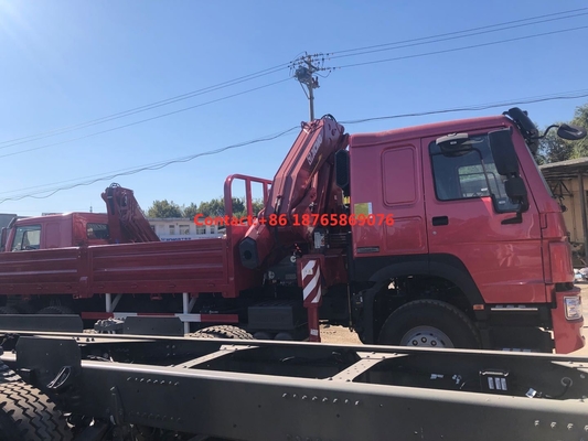 450hp 6 * 4 شاحنة بضائع ثقيلة 12T تلسكوب بوم محمولة على رافعة