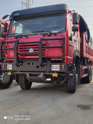HF9 Drum 300L Howo 6x4 شاحنة قلابة مع مصد عسكري