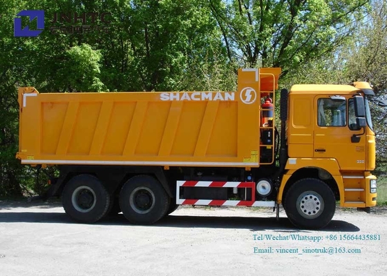 Shacman F3000 30t شاحنة قلابة شديدة التحمل 3175 مم قاعدة العجلات