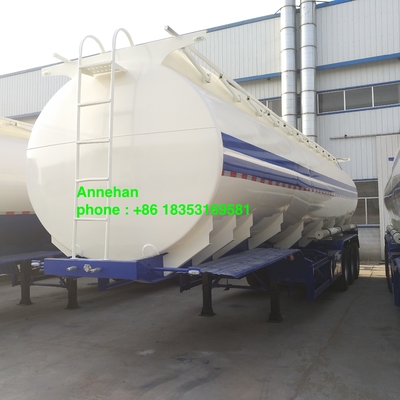 Q235 50000L 3 محاور خزان النفط مقطورة مع اثنين من الأنابيب