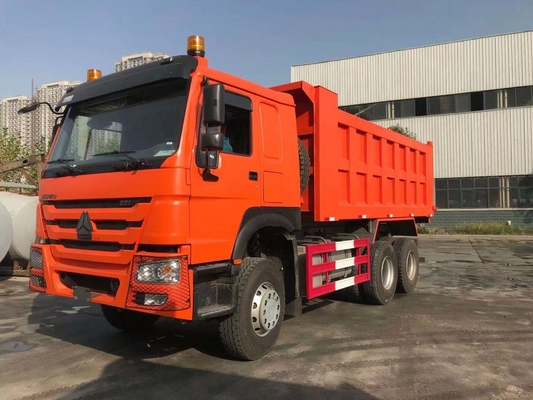 3 المحور Lhd Howo 6 × 4 شاحنة قلابة ثقيلة 371hp لأعمال البناء