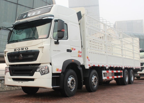 50 طن SINOTRUK HOWO A7 8x4 Box Stake Truck 336/371 Horsepower