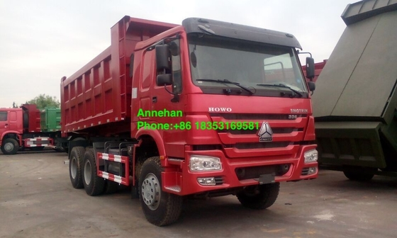 Red Howo 7 Sinotruk Howo 6x4 Dump Truck 10 Wheels 20M3 40T