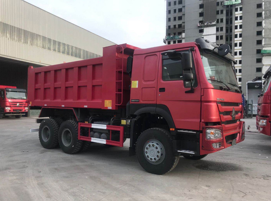 Red Howo 7 Sinotruk Howo 6x4 Dump Truck 10 Wheels 20M3 40T