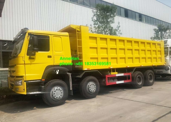 8 × 4 12 عجلات شاحنة قلابة ثقيلة 50T 30M3 ساينو تراك هوو 7 شاحنة