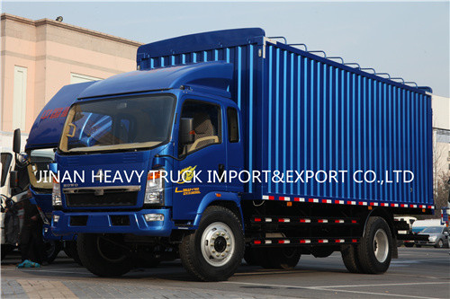 6m 5 طن ديزل بضائع ساينو تراك شاحنة صغيرة خفيفة صغيرة WD615.47.5