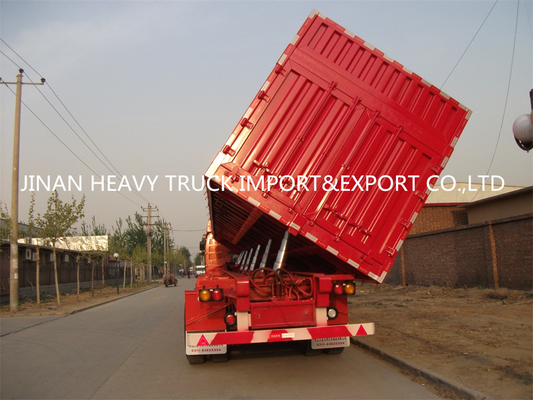 3 Axle 4 Axle 35/40 CBM نصف مقطورات شديدة التحمل 60 طنًا قلابة نصف مقطورة قلابة