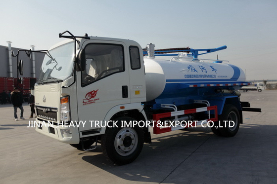HOWO 4X2 Light Duty Truck 4cbm 1000 جالون تنظيف شفط مياه الصرف الصحي
