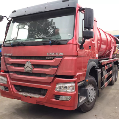 HOWO 336ps 16cbm شاحنة شفط مياه الصرف الصحي ديزل Euro2 10 عجلات 6x4