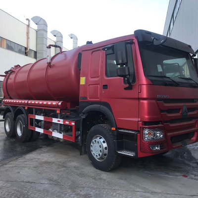 HOWO 336ps 16cbm شاحنة شفط مياه الصرف الصحي ديزل Euro2 10 عجلات 6x4