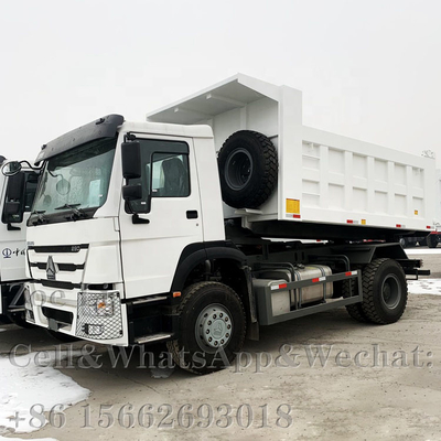 Sinotruk HOWO اليورو 2 يسار القيادة 6x4 371hp شاحنة قمامة بيضاء