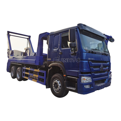 HOWO 6x4 12cbm 15cbm ذراع سوينغ هيدروليكي شاحنة لجمع القمامة Euro2 Euro3 حاوية صندوق قمامة