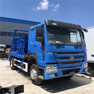 HOWO 6x4 12cbm 15cbm ذراع سوينغ هيدروليكي شاحنة لجمع القمامة Euro2 Euro3 حاوية صندوق قمامة