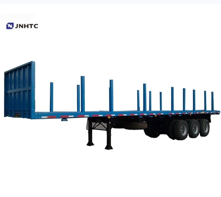 3 Axle 20ft 40ft Flat Bed Container نصف مقطورة Gooseneck Container مقطورة