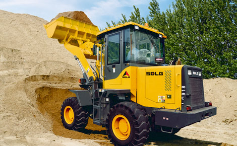 SDLG 1.8 طن 1cbm الجرافة الجرافة Lg918 لتحميل وتفريغ الرمال