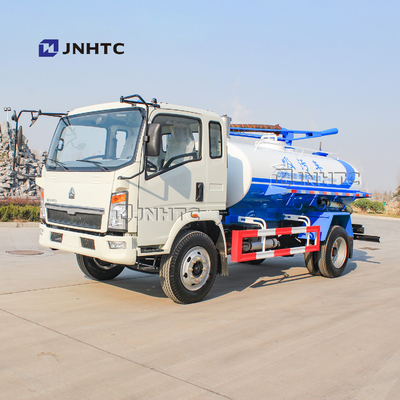 SINO HOWO 4x2 6 Tyres صغيرة فراغ شاحنة شفط مياه المجاري 3000L 5000L 6000L